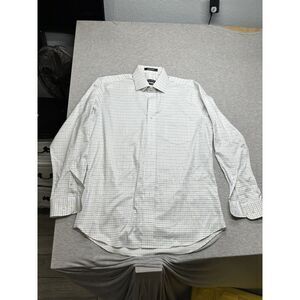 Forsyth Of Canada Men's Long‎ Sleeve Button Down Striped Shirt Size 16 34/35
